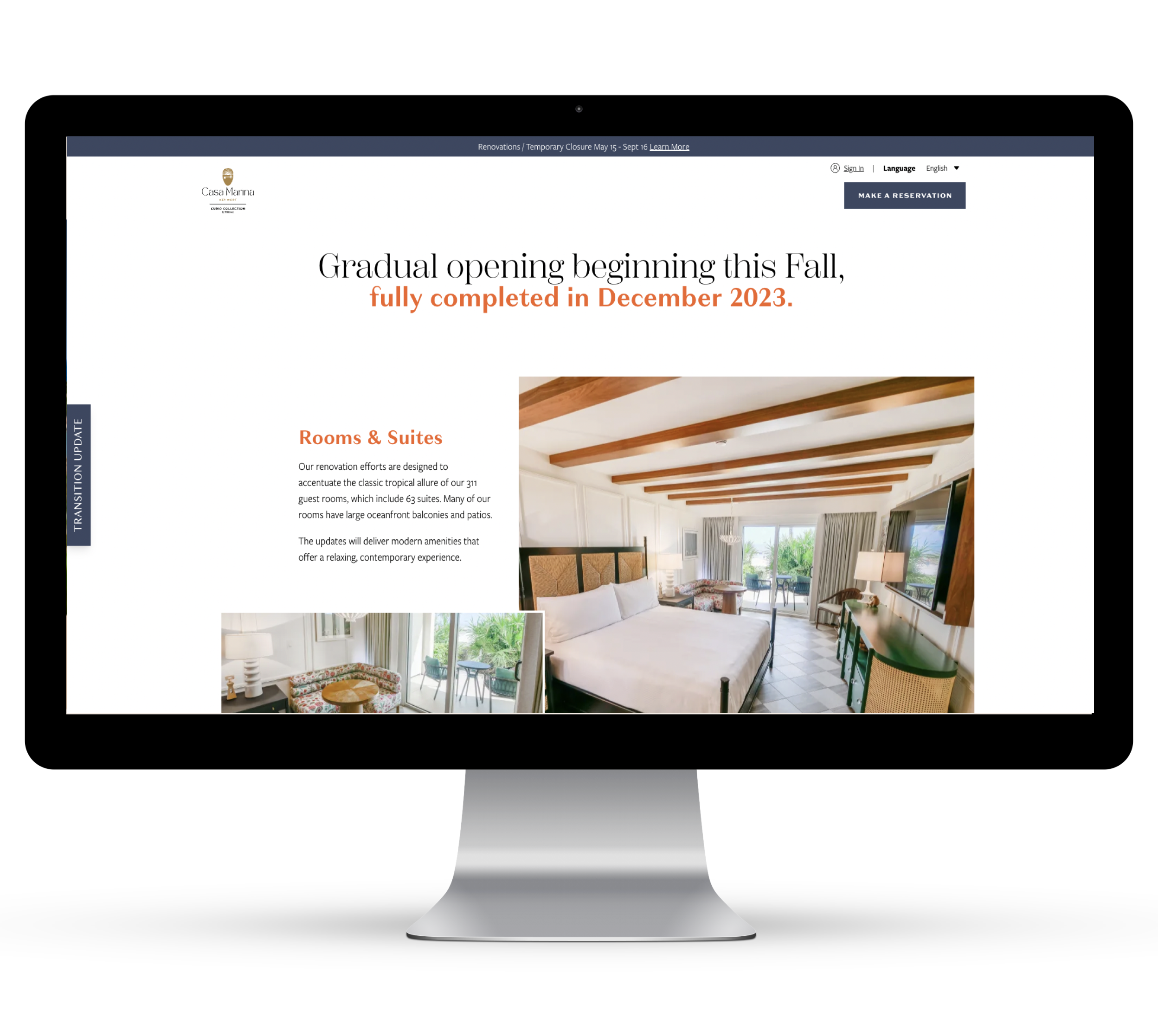 Hilton desktop mockup